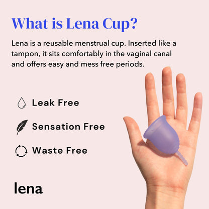 Lena Sensitive Menstrual Cup | Reusable Beginner Period Cup | Wear for 12 Hours LenaBuy Supplements Australia