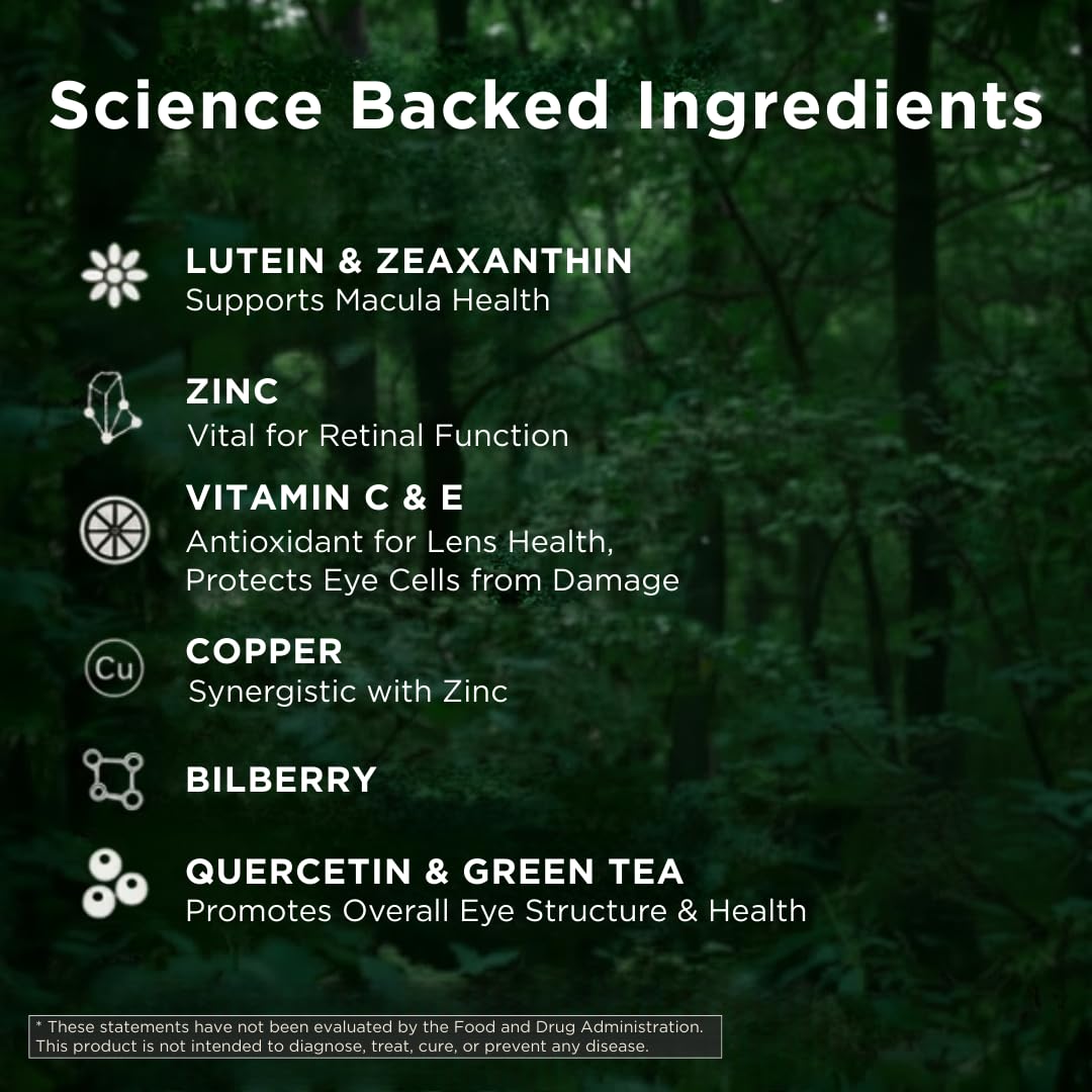 Macutene Protect Eye Vitamins for Macular Support Areds 2 with Lutein and Zeaxanthin Supplements (25mg/5mg) – Doctor Formulated Bilberry Supplement for Eyes, Lab Tested, Vegan (60 Capsules) PristeneBuy Supplements Australia