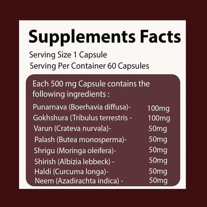 VEDIKROOTS UroEase | Ayurvedic Herbal Supplement for Kidney Health & Uric Acid Levels | Supports Urinary Tract Health | 60 Veg Capsules VEDIKROOTSBuy Supplements Australia
