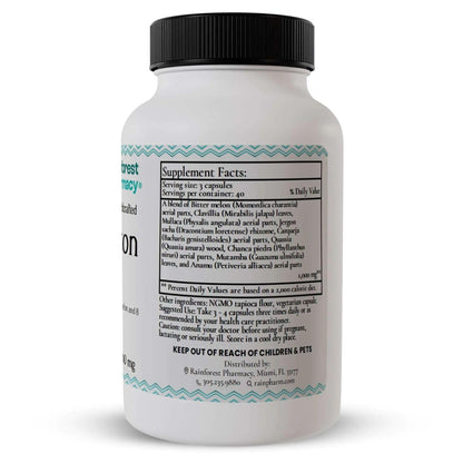 Rainforest Pharmacy Amazon A-V Bitter Melon Supplement – 120 Vegetable Capsules with 500 mg of Bitter Melon, Anamu & 7 Amazon Rainforest Plants – Herbal Supplement for Wellness Support Rainforest PharmacyBuy Supplements Australia