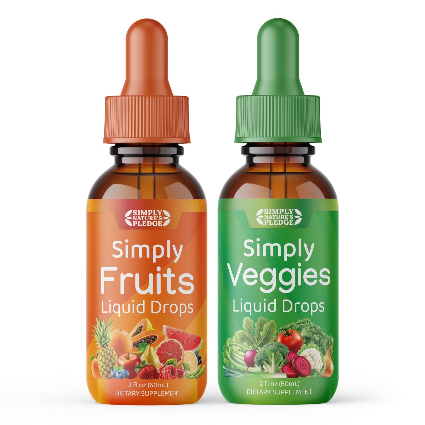 Simply Nature's Pledge - Fruit and Vegetable Supplements - Liquid Drops - Made with Whole Food Superfoods, Packed Vitamins & Minerals - Soy Free - Made in The USA Simply Nature's PledgeBuy Supplements Australia