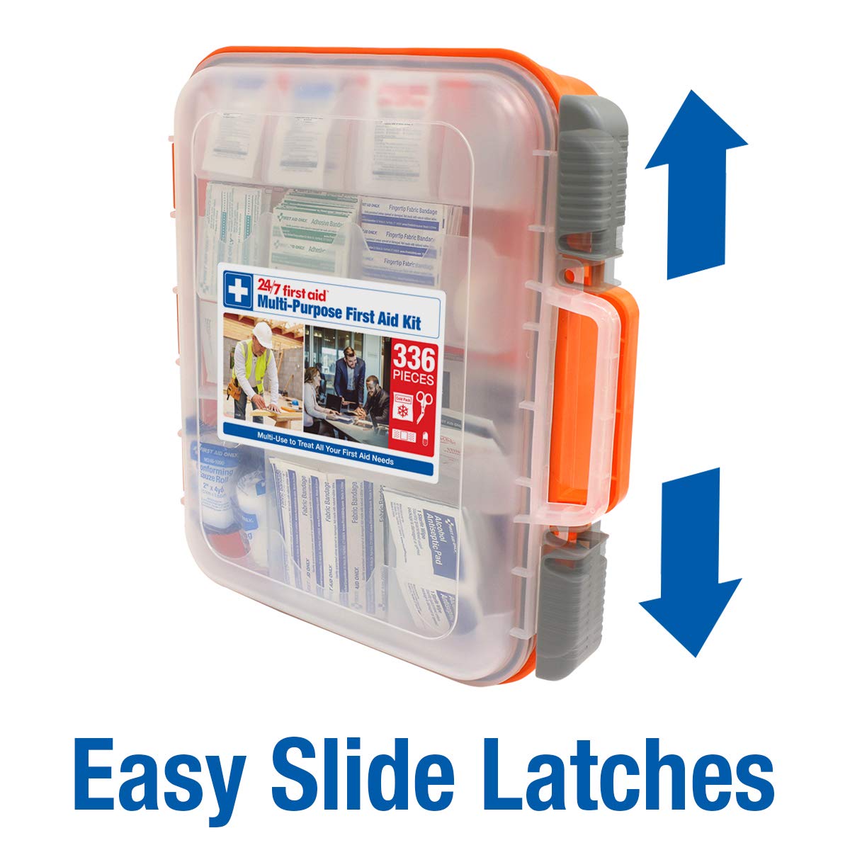 336 Piece First Aid Kit, Plastic Case 24/7 First AidBuy Supplements Australia