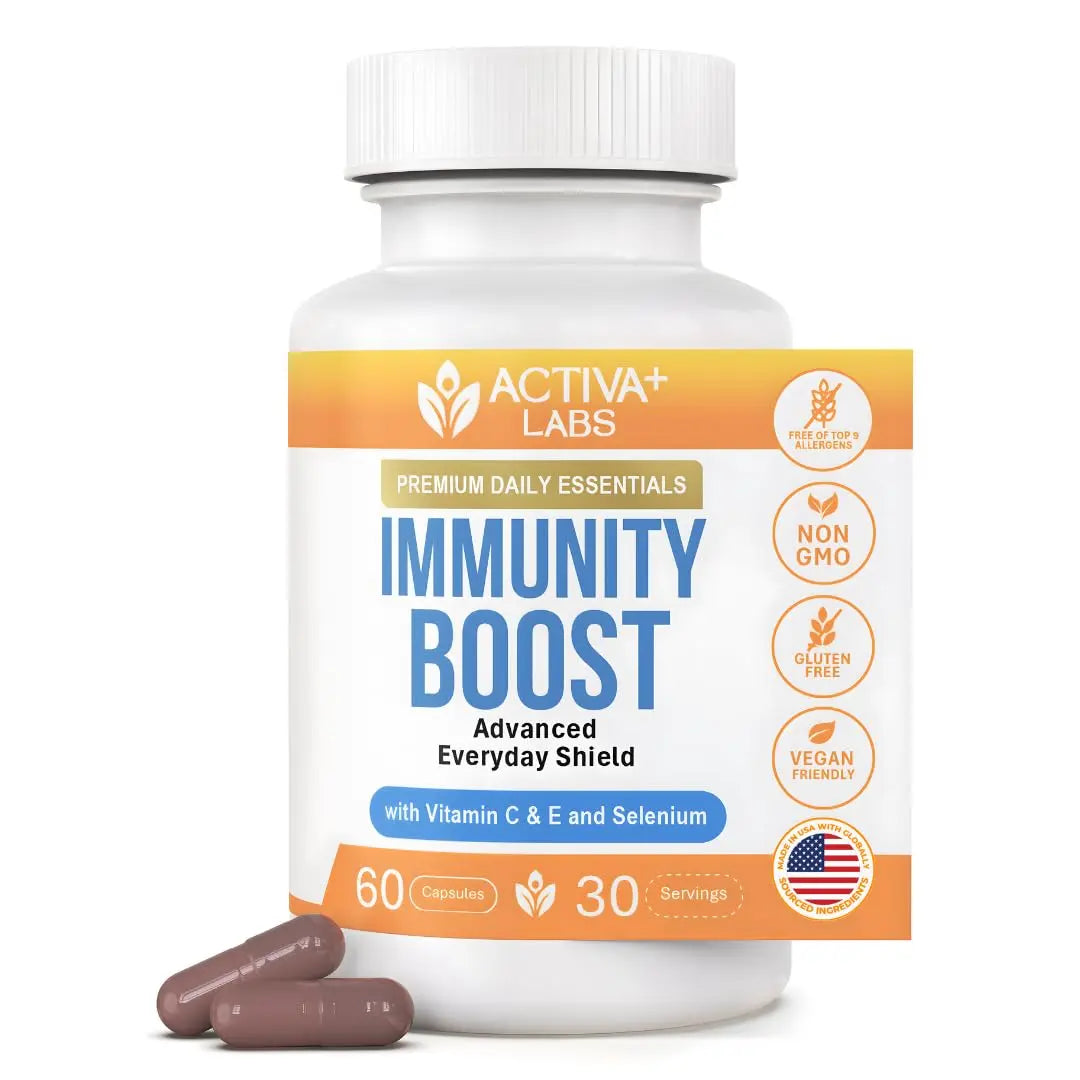 Activa+ Labs Immunity Boost Immune Support Supplement with Vitamin C, Vitamin E, Selenium & Herbal Antioxidant Complex | Activa LabsBuy Supplements Australia