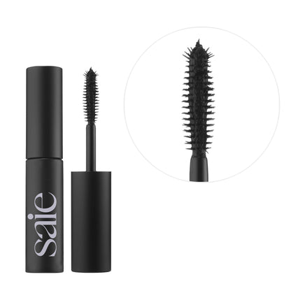Saie Mini Mascara 101 - Lash Lengthening Mascara for Thick, Bold, Lifted Lashes - Buildable Eye Makeup Formulated to Strengthen and Condition with Rich Nutrients - Black (0.17 oz) SaieBuy Supplements Australia