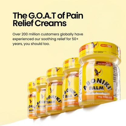 Aboniki Balm (6 Plastic Jars) – Powerful Topical Pain Relief Balm for Sore Muscles and Joints | Anti Inflammatory Analgesic Rub with Cooling Menthol for Back, Knee, Neck, Shoulder, Wrist & Body Ache AbonikiBuy Supplements Australia