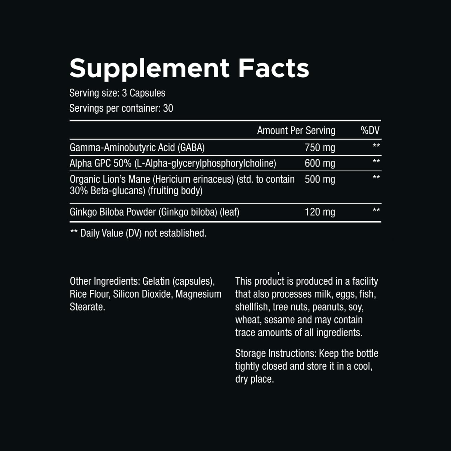 VITARA Focus First– Calm, Clear, Mental Focus Nootropic | Brain Support with Alpha GPC, Lion's Mane, GABA & Ginkgo Biloba VITARABuy Supplements Australia