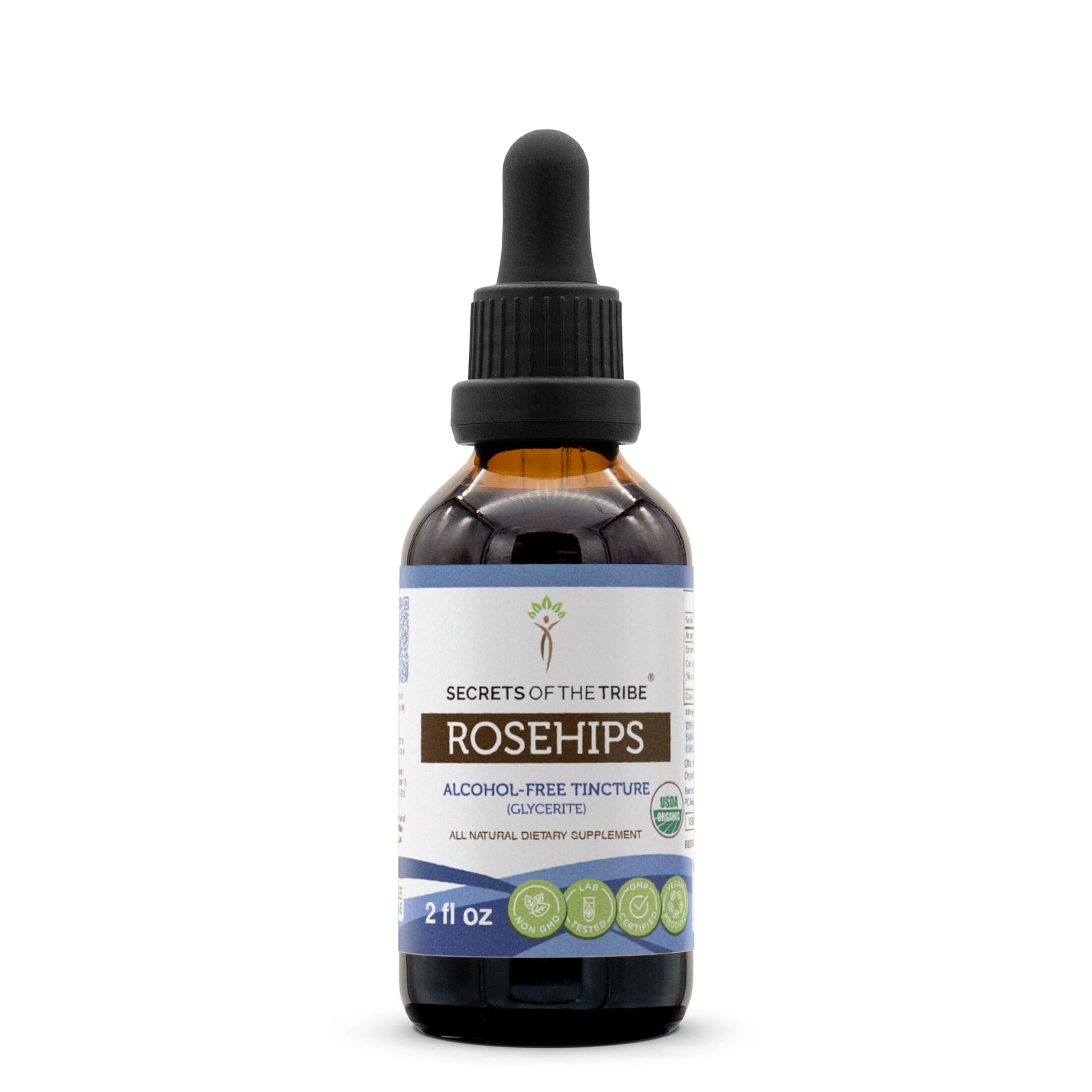 Secrets of the Tribe Rosehips USDA Organic | Alcohol-Free Extract, High-Potency Herbal Drops | Made from 100% Certified Organic Rosehips (Rosa spp.) Dried Fruit (2 oz) Secrets of the TribeBuy Supplements Australia