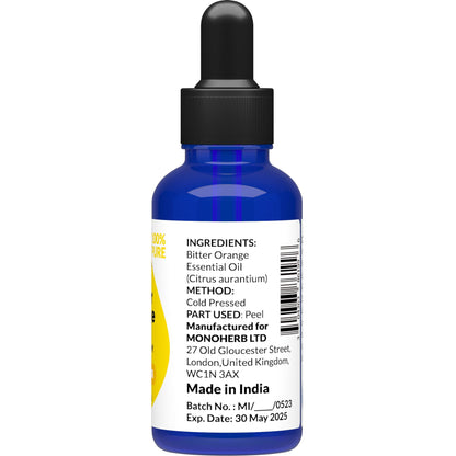 Bitter Orange Essential Oil 30 ml - 1 oz - Pure & Natural - with Pipette Dropper MONOHERBBuy Supplements Australia