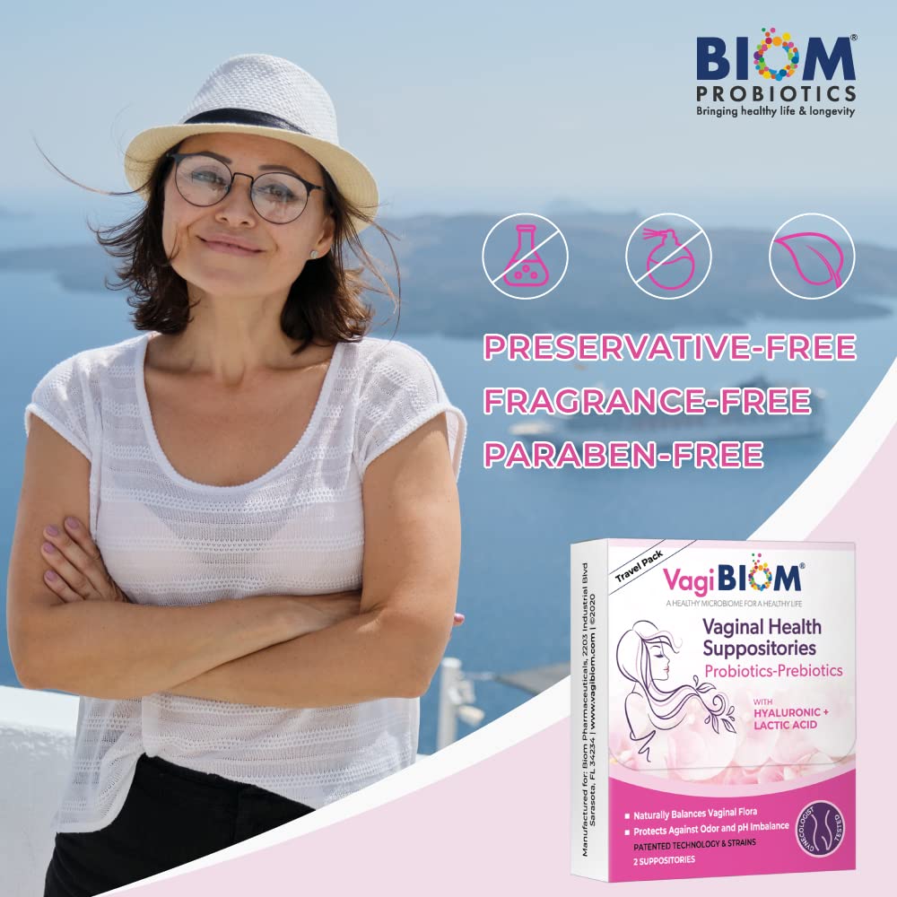 VagiBiom Probioitc Suppository Convenient Travel Pack with 2 Suppositories VagiBiomBuy Supplements Australia