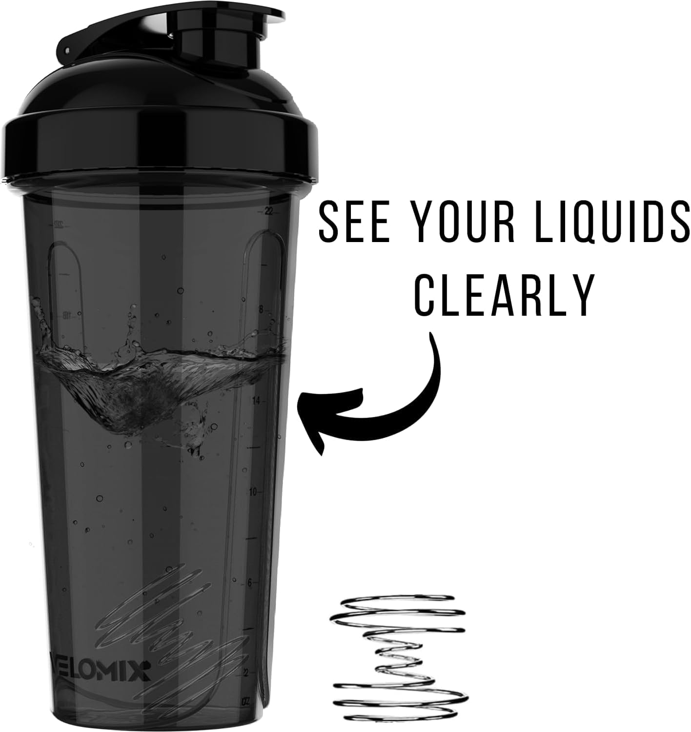 VELOMIX -4 PACK- Protein Shaker Bottles for Protein Mixes, 28 OZ Shaker Cups for Protein Shakes VELOMIXBuy Supplements Australia