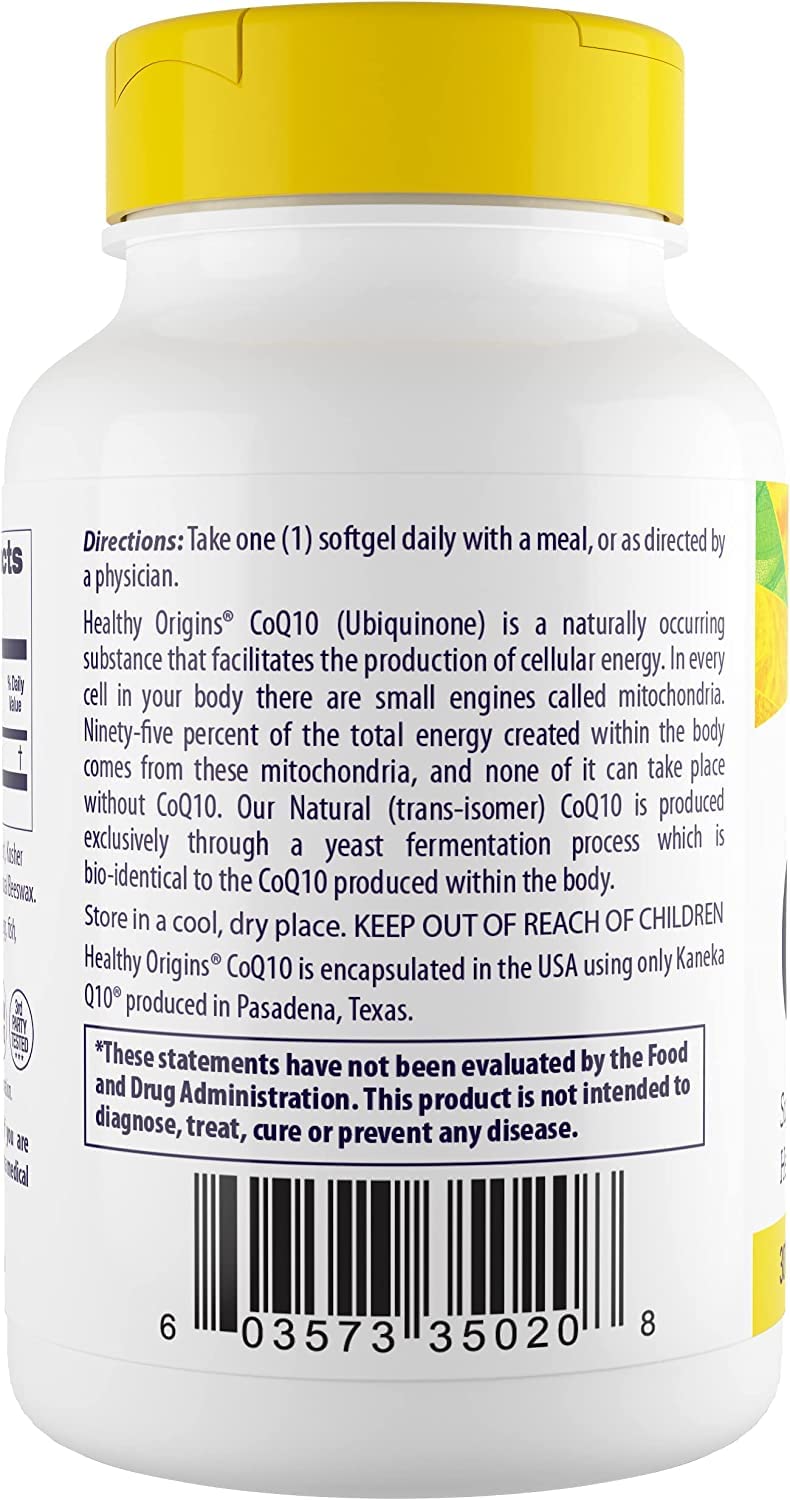 Healthy Origins CoQ10 (Kaneka Q10), 300 mg - Heart Health & Energy Supplement - Gluten Healthy OriginsBuy Supplements Australia