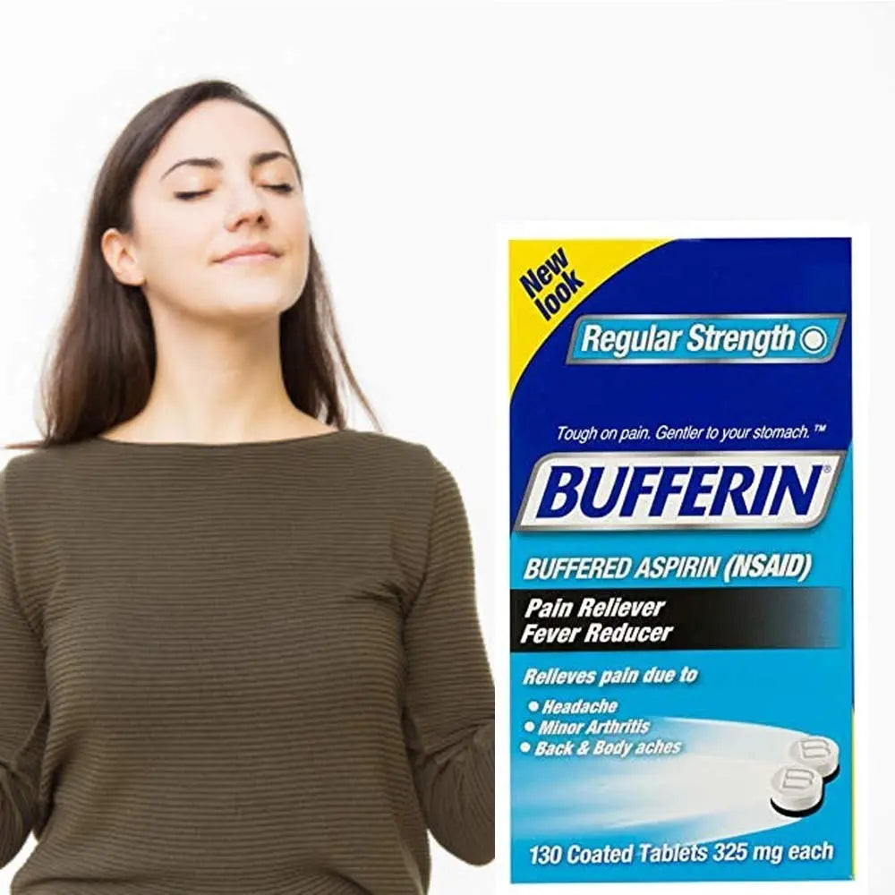Bufferin Buffered Aspirin (NSAID) Coated Tablets Pain Reliever/Fever Reducer 130 ea (Pack of 3) BufferinBuy Supplements Australia