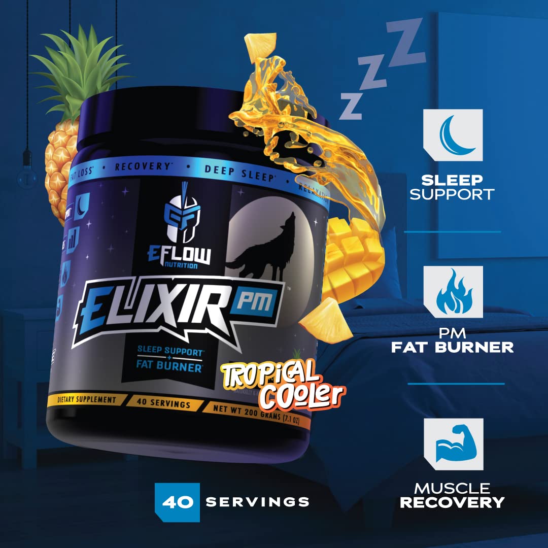 eFlow Nutrition Elixir PM - Night time Fat Burner and Natural Sleep Support - GABA, l-carnitine eFlow NutritionBuy Supplements Australia