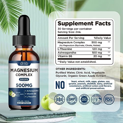Triple Magnesium Complex Supplement-Magnesium Glycinate, Citrate, Malate Liquid dilibBuy Supplements Australia