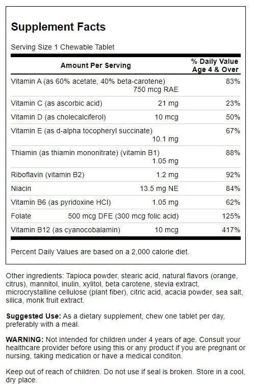 Swanson Child Multi Sugar Free ORNG 120 TABS Swanson