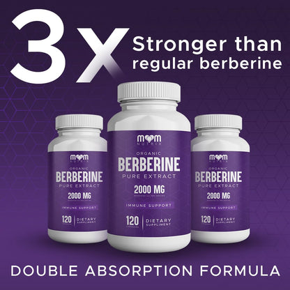 THE MONK Organic Berberine Extract 2000mg - Vegan, Non-GMO - Immune Support - Berberine HCL Supplement for Women & Men - 120 Capsules THE MONKBuy Supplements Australia