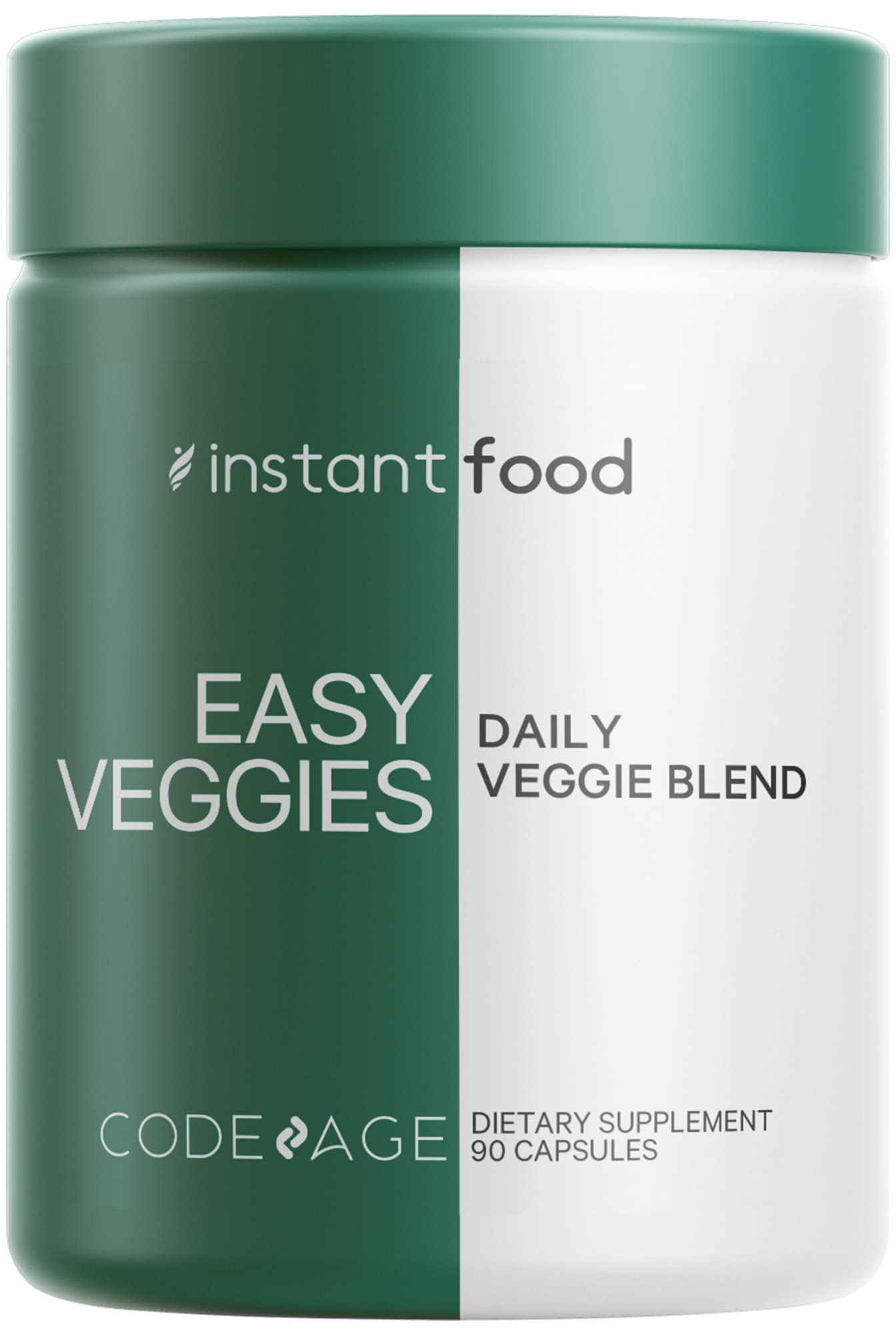 Codeage InstantFood Easy Veggies + Fast Fruits Bundle – Vegetable & Fruit Blend Capsule Supplement – Plant-Based Phytonutrient Formula – Vegan, Non-GMO – 180 Capsules CodeageBuy Supplements Australia