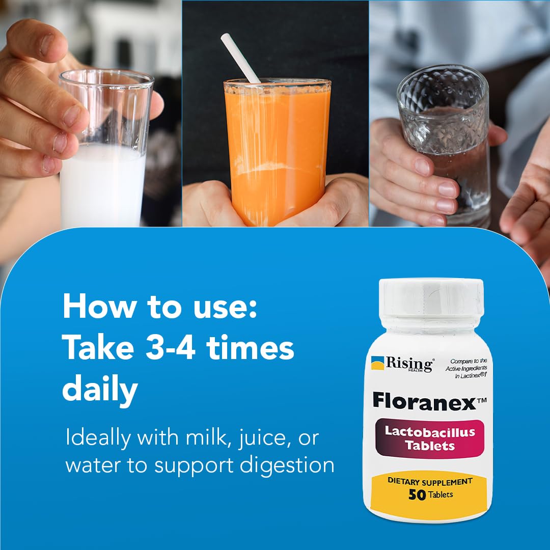 Rising Health - Floranex Tablets - Lactobacillus Probiotic Dietary Supplements - 50 Tablets RisingBuy Supplements Australia