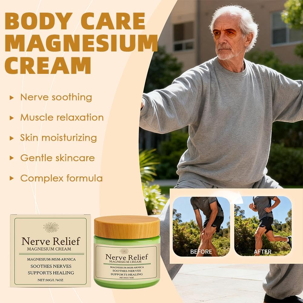 Total Relief Magnesium Cream for Nerve Relief with MSM & Arnica — Soothing Topical Support for Neuropathy & Muscle Relaxation — 2 Pack Value Set (3.52oz Total) GenericBuy Supplements Australia