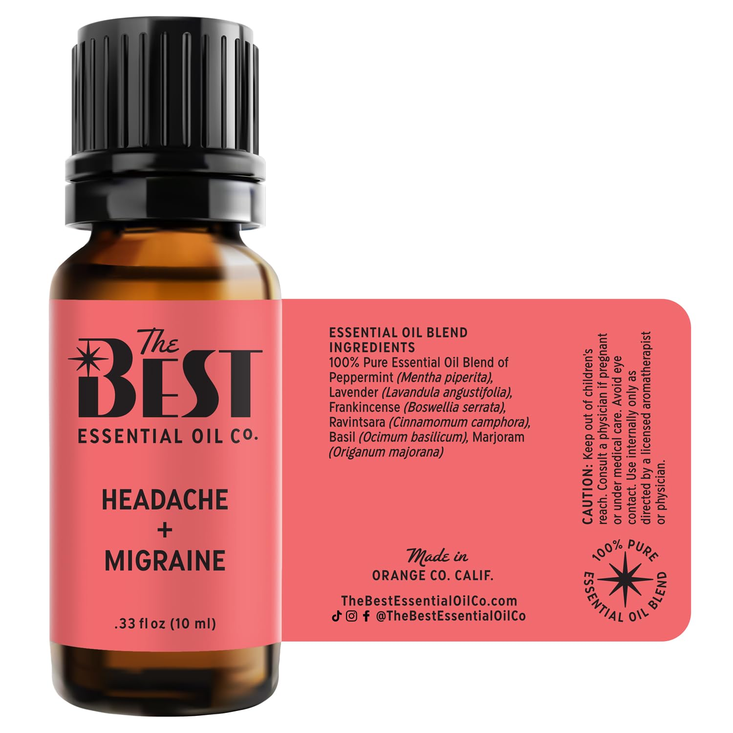 The Best Headache + Migraine Essential Oil Blend- Premium Grade- 100% Pure & Natural for Aromatherapy The Best Essential Oil CoBuy Supplements Australia