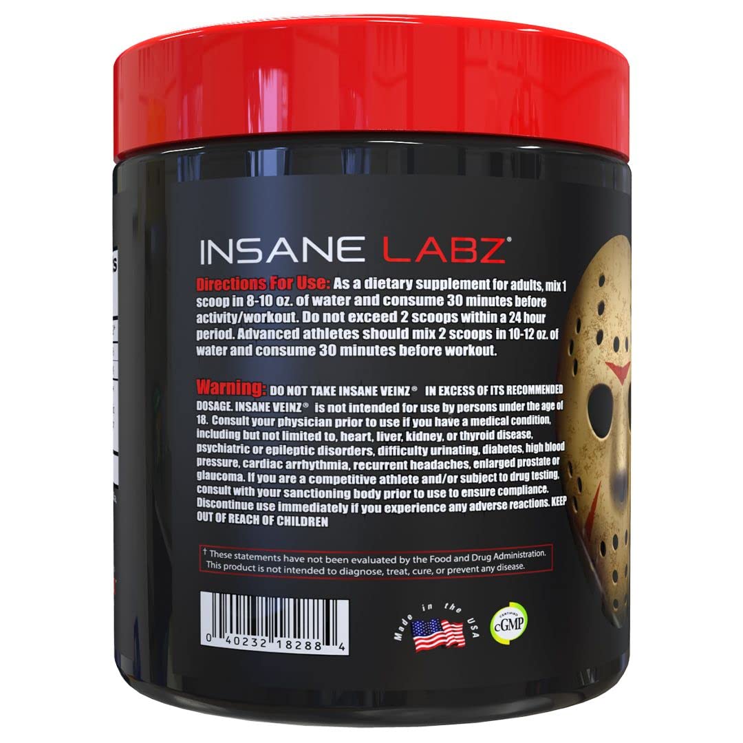 Psychotic, and Insane Veinz, Pre Workout Stack (Fruit Punch)