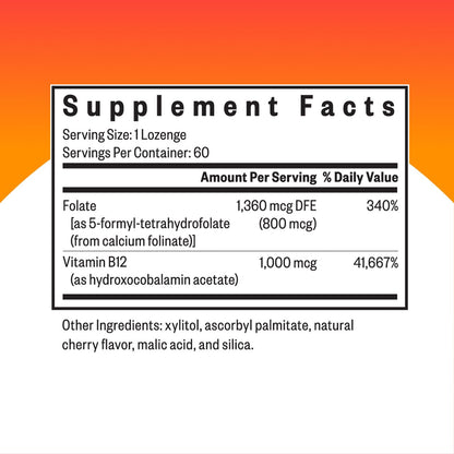 Seeking Health Hydroxo B12 with Folinic Acid - Supplement with Non-Methylated Form of Folate - Vitamin B12 Complex