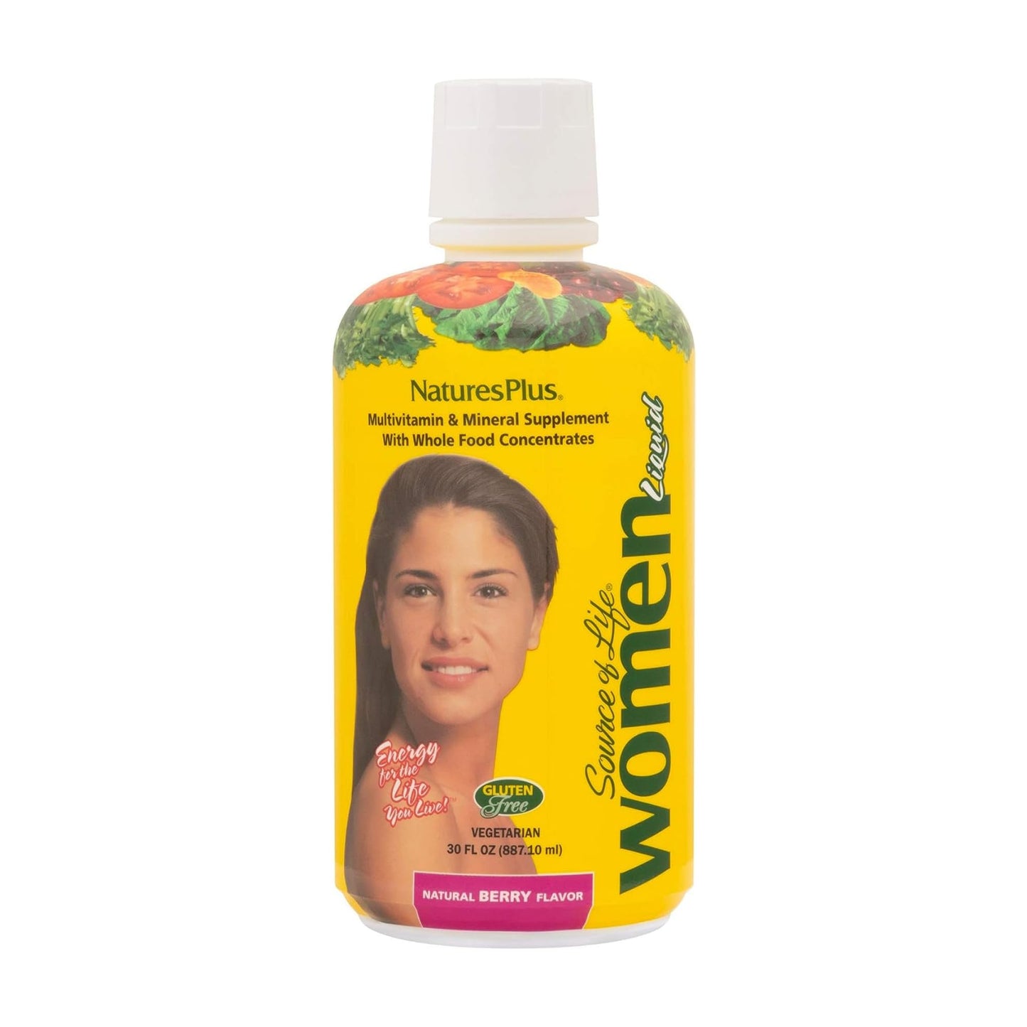 NaturesPlus Source of Life Women Liquid Multivitamin - 30 fl oz - Natural Berry Flavor - Whole Foods & Minerals - Healthy Immune System & Energy - Vegetarian, Gluten-Free - 30 Servings NaturesPlusBuy Supplements Australia