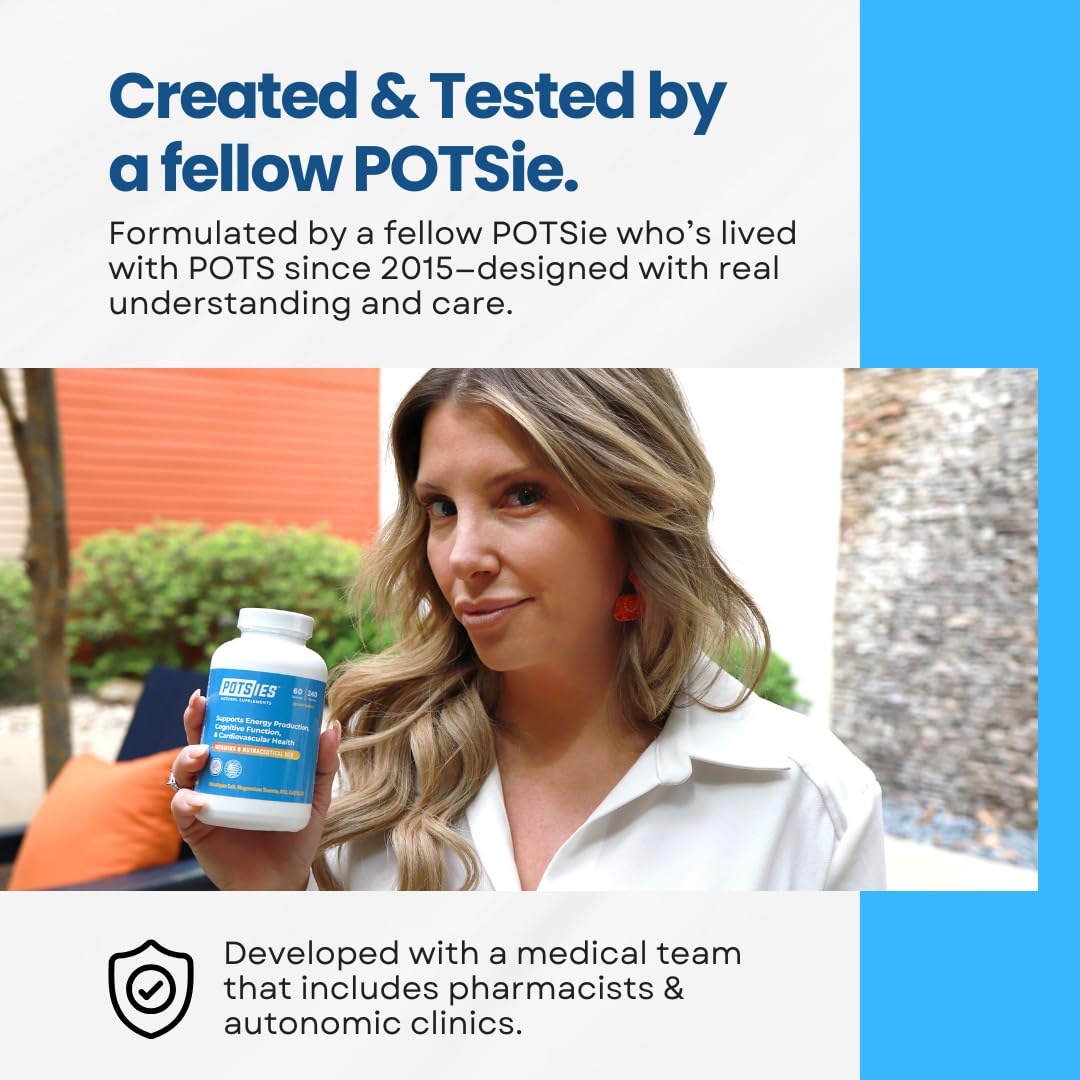 Potsies POTS Supplement Vitamin & Nutraceutical Mix Capsules for Pots Syndrome | POTS Management Essentials | 240 Capsules - 30 Day Supply PotsiesBuy Supplements Australia