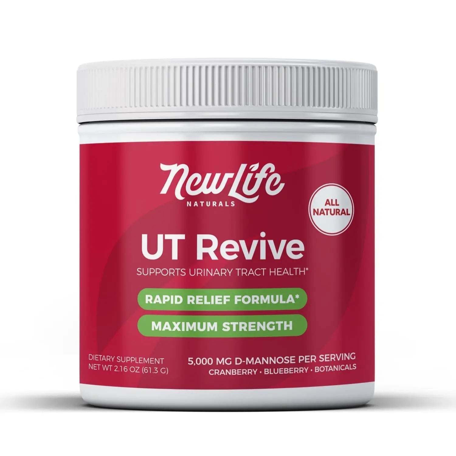 NewLife Naturals UT Revive with D Mannose Powder – UT Support for Urgency, Natural Urinary Tract Health for Women - with Cranberry, Blueberry & Botanicals – Short Term Potent Formula - 10 Servings NewLife NaturalsBuy Supplements Australia