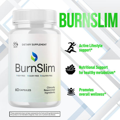 (5 Pack) Burn Slim Capsules, Official Burnslim Pills with All Natural Ingredients, Advanced Burn Slim Health and Wellness Supplement Supporting Active Lifestyle for Women and Men (300 Capsules) MJOBuy Supplements Australia