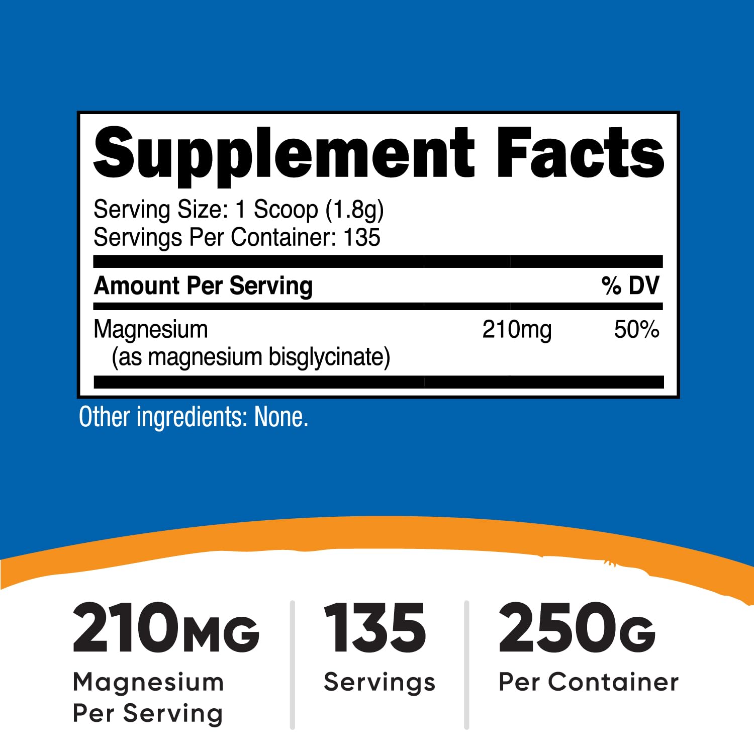 Nutricost Magnesium Glycinate Powder (250 Grams) (Unflavored) NutricostBuy Supplements Australia