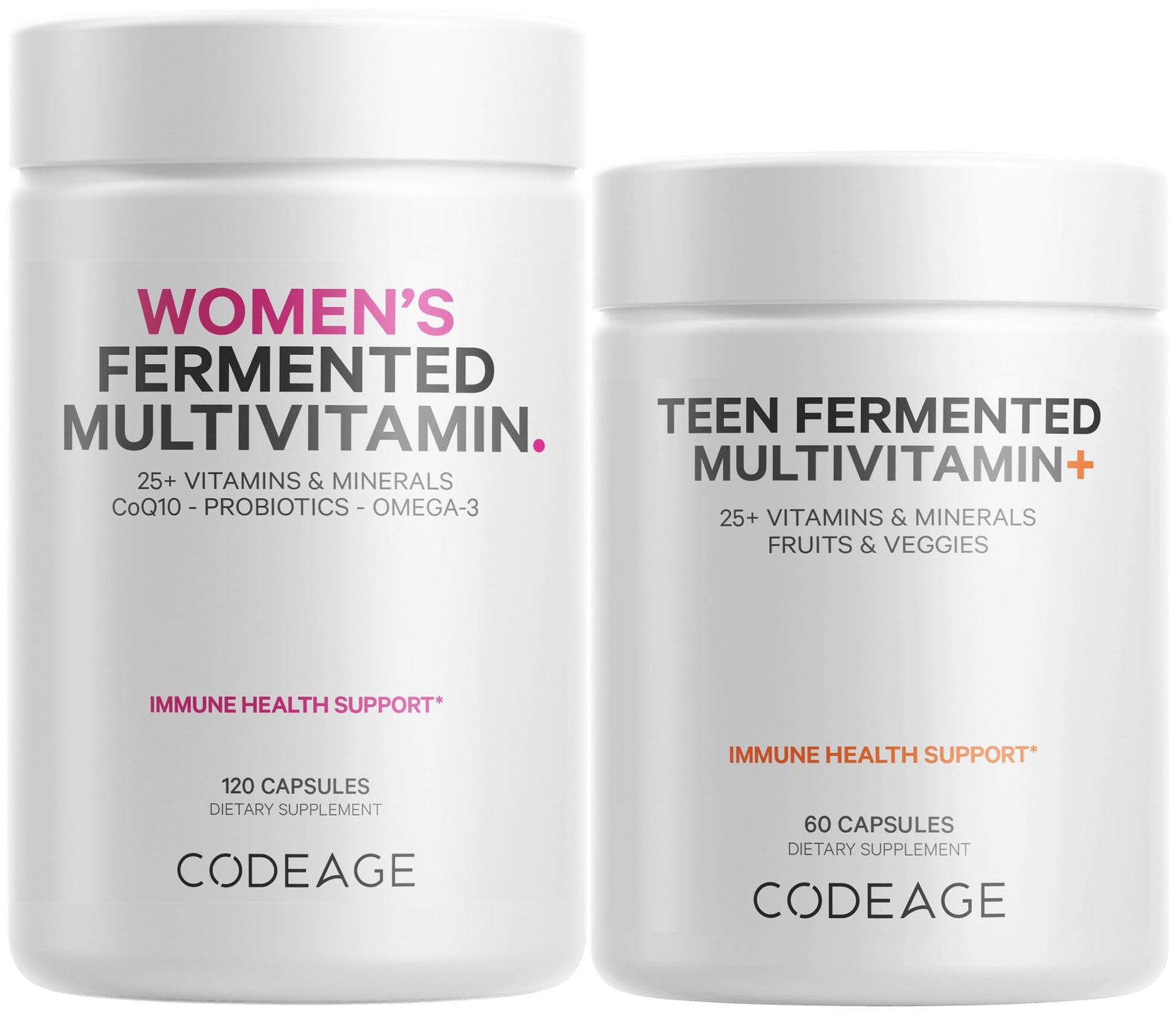 Codeage Immune Support Bundle Multivitamin for Women + Multivitamin for Teens CodeageBuy Supplements Australia