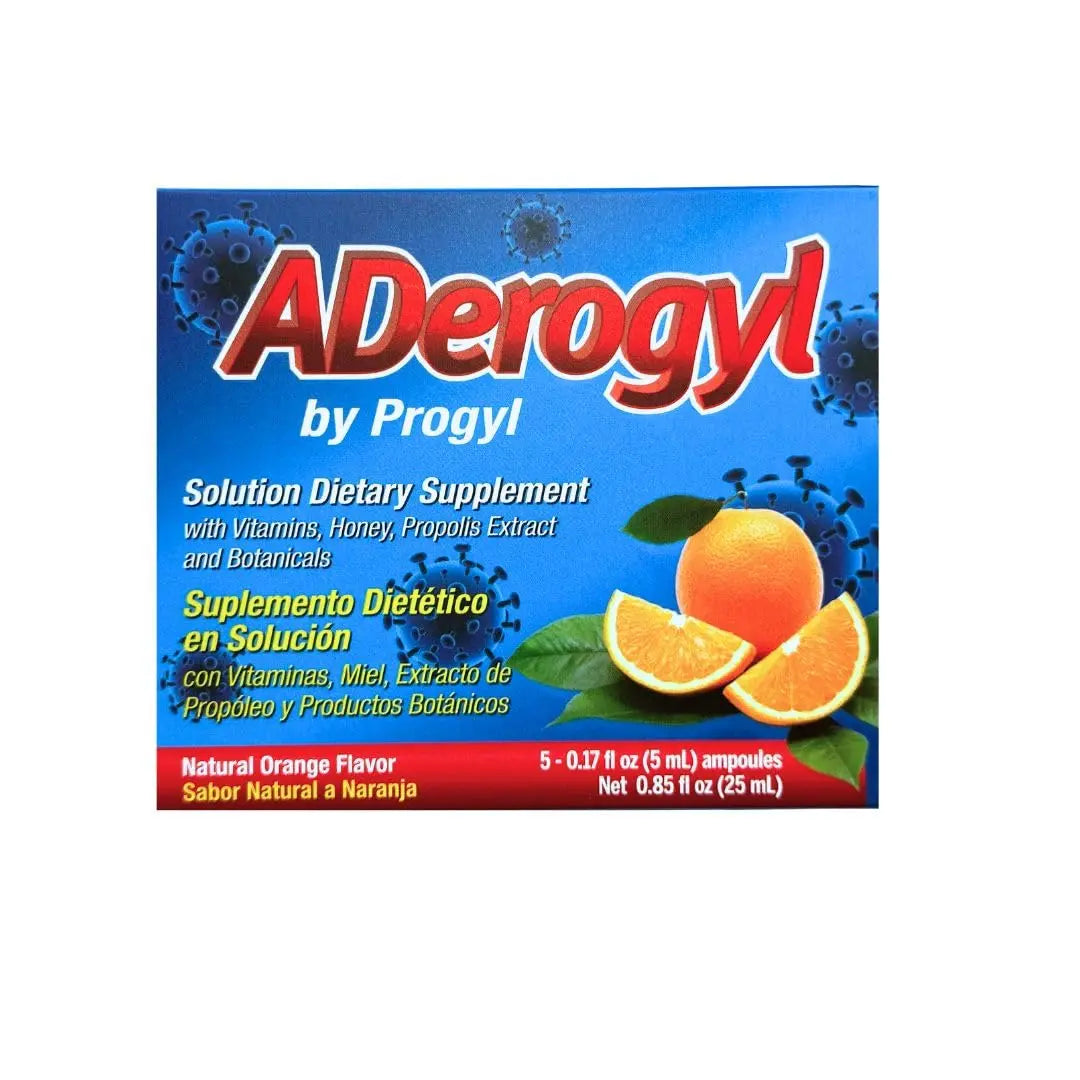 Aderogyl Oral Liquid Vitamins with A, C, D, E, Zinc, Bee Honey, Propolis, and Botanical Extracts - Natural Orange Flavor AderogylBuy Supplements Australia