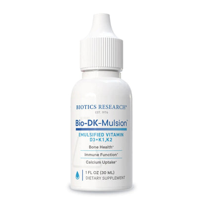 Biotics Research Bio-DK-Mulsion™–Emulsified Liquid Vitamin D and K, D3 Drops 125 mcg & Vitamin K (K1, K2) 300 mcg MK-7–Supports Stronger Bones BIOTICS RESEARCHBuy Supplements Australia