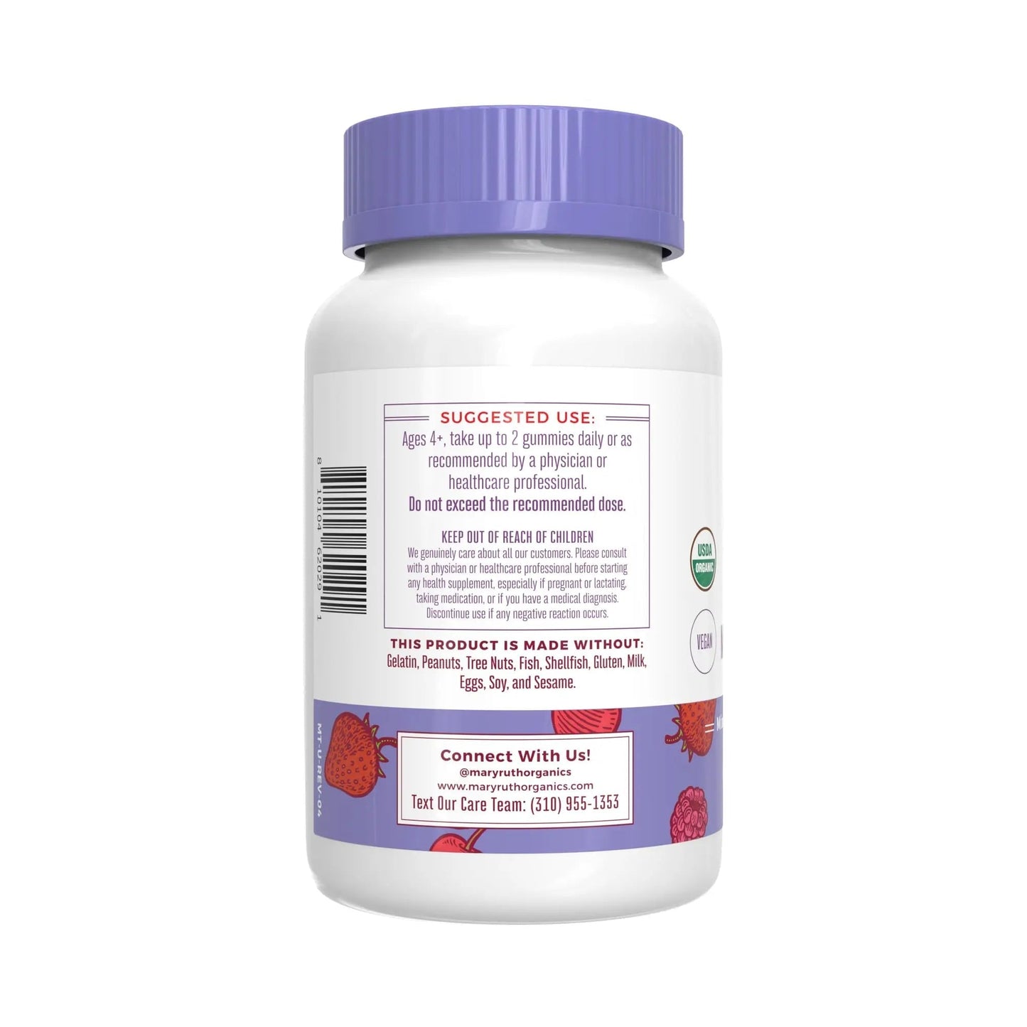 MaryRuth Organics Gummies for Kids–Multivitamin (Mixed Berry & Cherry), & Probiotic (Strawberry) | USDA Organic, No Gelatin! | MARYRUTH'S