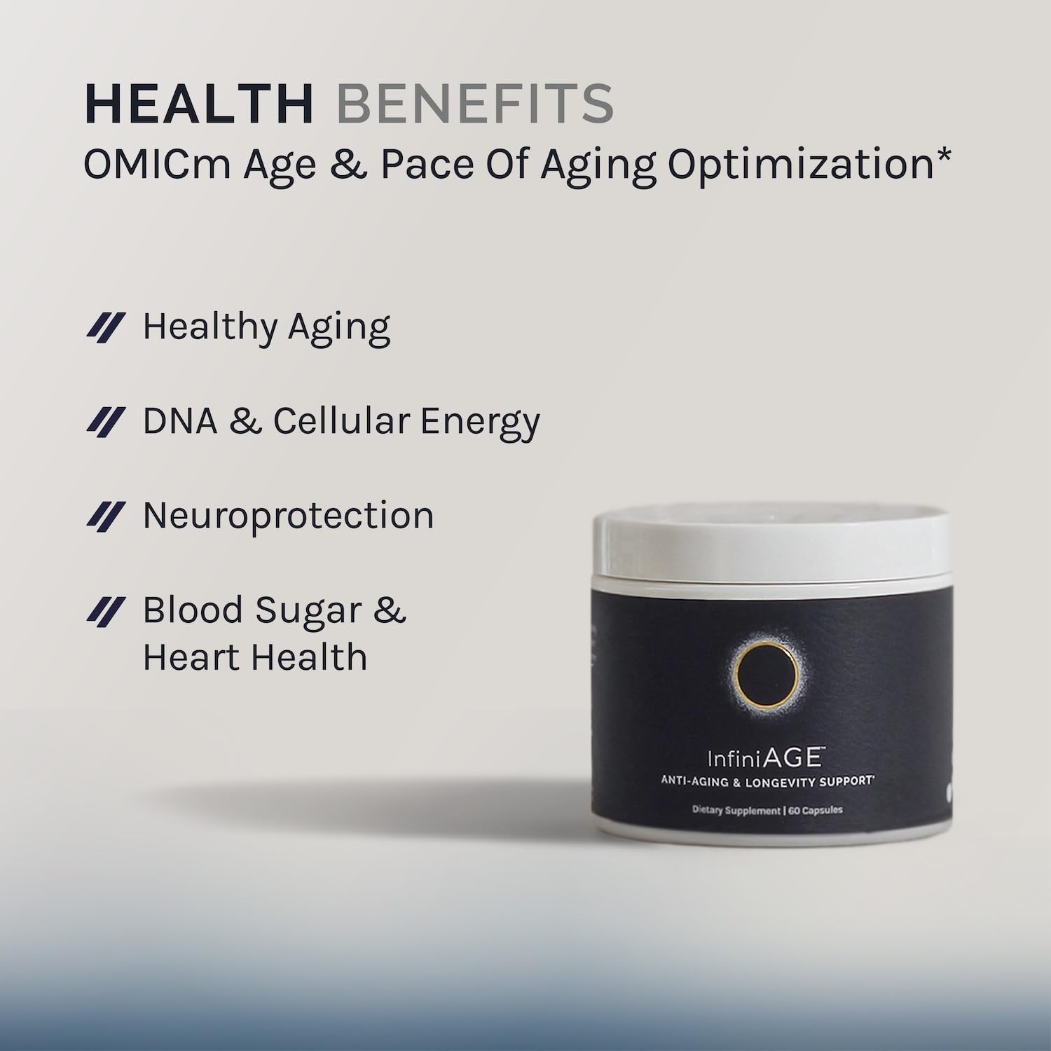 InfiniWell InfiniAge Longevity Supplements - Advanced Cellular Health Supplements with Lutein, N-Acetyl Cysteine (NAC) & Low Dose Zinc - Support Nutrient Sensing & Mitochondrial Health (30 Capsules) InfiniWellBuy Supplements Australia