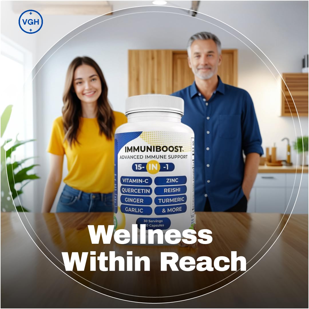 15 in 1 Immune Support Supplement 120 Capsules with Powerful Blend of Turmeric, Ginger, Vitamin C and Zinc Immune Booster for Adults ImmuniBoostBuy Supplements Australia