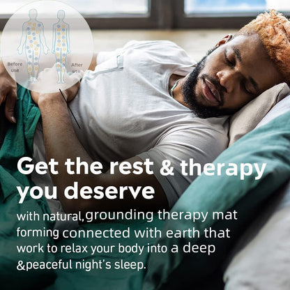 Grounding Mat, Grounding Mattress Cover Pad Grounding Mats Earth Connected Conductive Carbon AlfredxBuy Supplements Australia