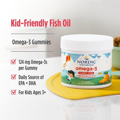 Nordic Naturals Nordic Omega-3 Gummy Fish, Tangerine - 30 Gummy Fish - 124 mg Total Omega-3s with EPA & DHA - Non-GMO - 30 Servings Nordic NaturalsBuy Supplements Australia