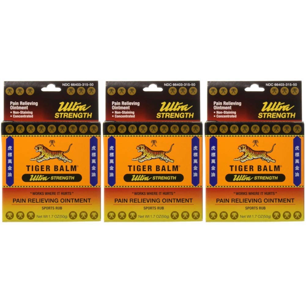 Tiger Balm Sport Rub Pain Relieving Ointment, Ultra Strength 1.70 oz (Pack of 3) Tiger BalmBuy Supplements Australia