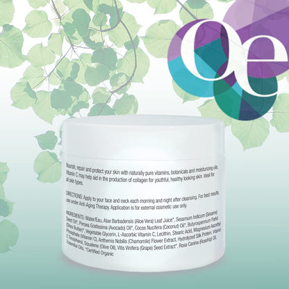 Organic Excellence Skin Renewal Therapy, Vitamin C Face & Neck Cream, Moisturizer to Stimulate Collagen Production and Increase Skin Cell Renewal, Organic Natural Non-Toxic Cruelty-Free 2 oz (57g) Organic ExcellenceBuy Supplements Australia