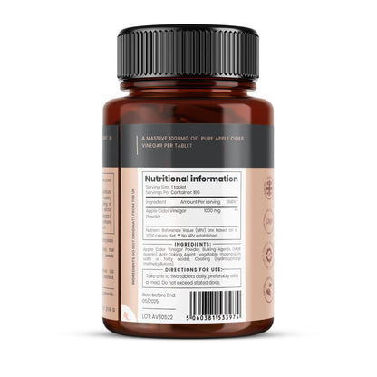 Double Strength Apple Cider Vinegar 1000mg x 180 Tablets (6 Months Supply) pureclinicaBuy Supplements Australia