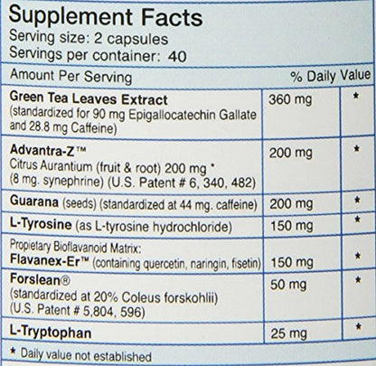 Absolute Nutrition Thermogenic Fat Burners, Nophedra Capsules, 80 Count Bottle Absolute NutritionBuy Supplements Australia