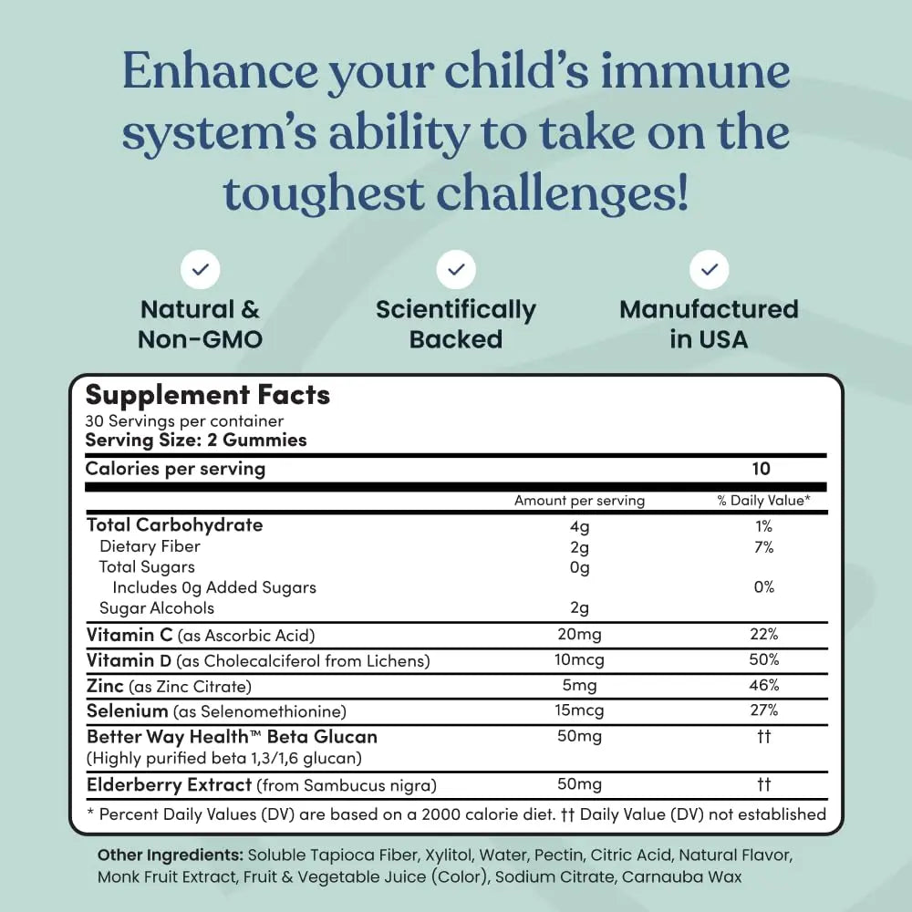 Immune Ready™ Kids Multivitamin Gummies – Mixed Berry Flavor – Sugar-Free Daily Kids Immune Support with Beta Glucan, Elderberry Immune ReadyBuy Supplements Australia