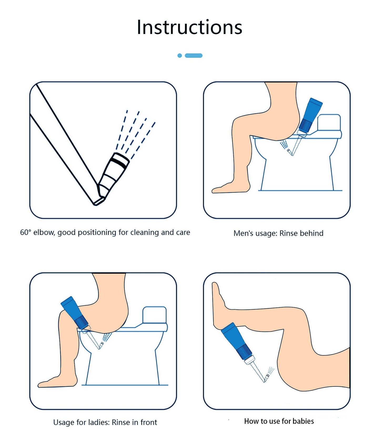 Portable 11.8 Oz Bidet, Feminine Care Irrigator, Retractable Nozzle Travel Bidet with 60° Elbow XYJunTechBuy Supplements Australia
