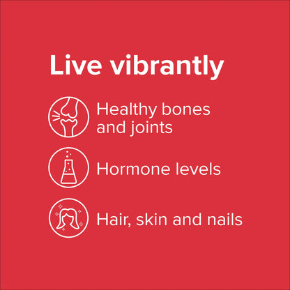 Vibrant Health - Super Natural Boron, Support for Healthy Joints, Hormone Levels, and Connective Tissue with Calcium Fructoborate and Broccoli Powder, Gluten Free, Vegetarian, Non-GMO, 60 Count Vibrant HealthBuy Supplements Australia