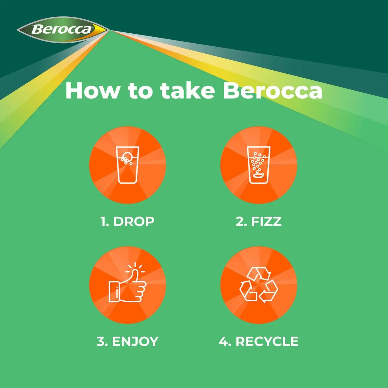 Berocca Energy Vitamin B & C Orange Flavour Effervescent Tablets 60 Pack Berocca
