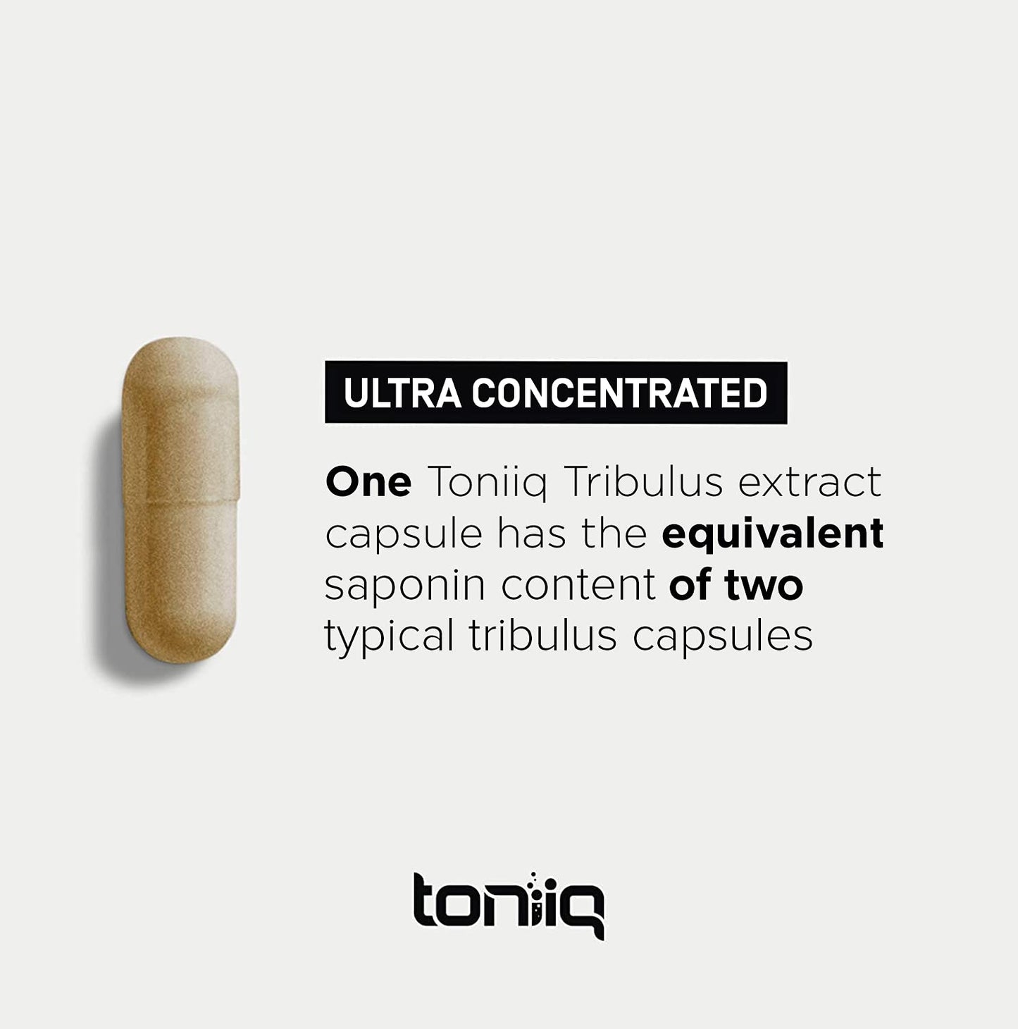 Toniiq Ultra High Strength Tribulus Capsules - 95% Steroidal Saponins - 1300mg Concent ToniiqBuy Supplements Australia