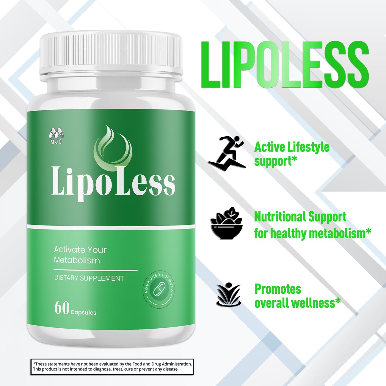 LipoLess Capsules, Official Lipo Less Supplement Pills with All Natural Ingredients, Advanced Formula for Optimal Health & Wellness Support with Premium Vitamins for Active Women & Men (60 Capsules) MJOBuy Supplements Australia