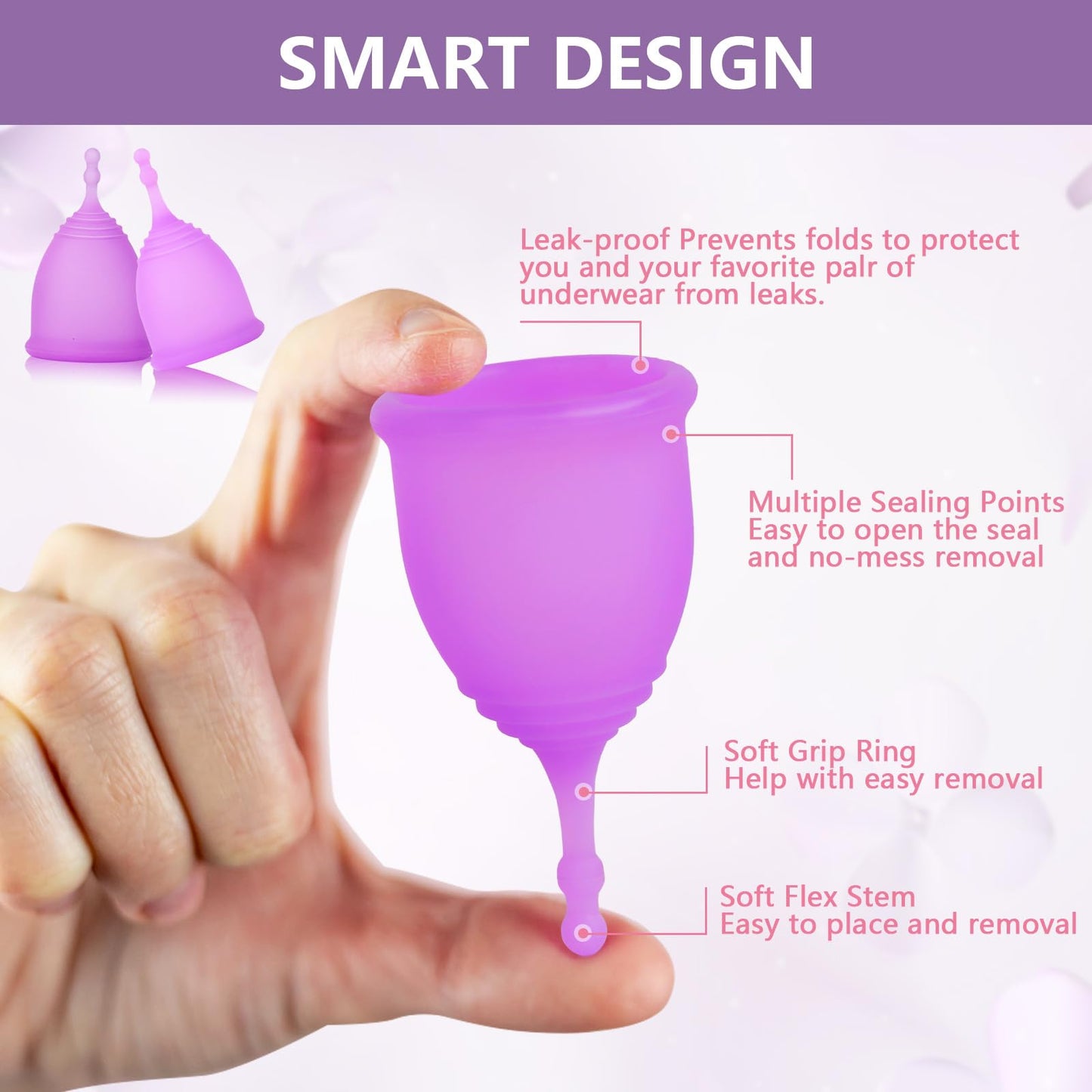 AURUZA Menstrual Cups, Set of 2 Reusable Period Cups Kit for Girls & Women, Silicone Soft Cups AURUZABuy Supplements Australia